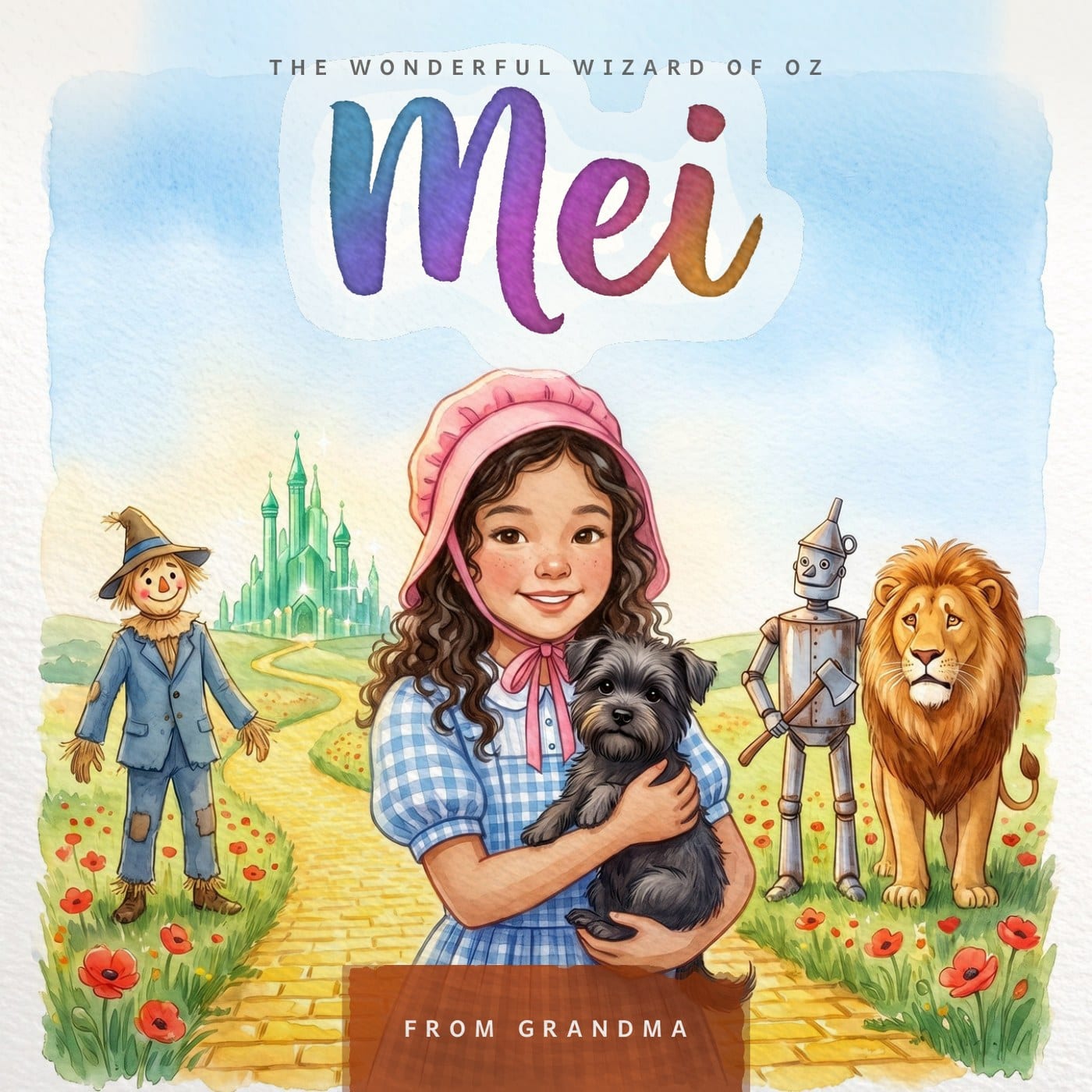 Mei illustrated as the hero of The Wizard of Oz