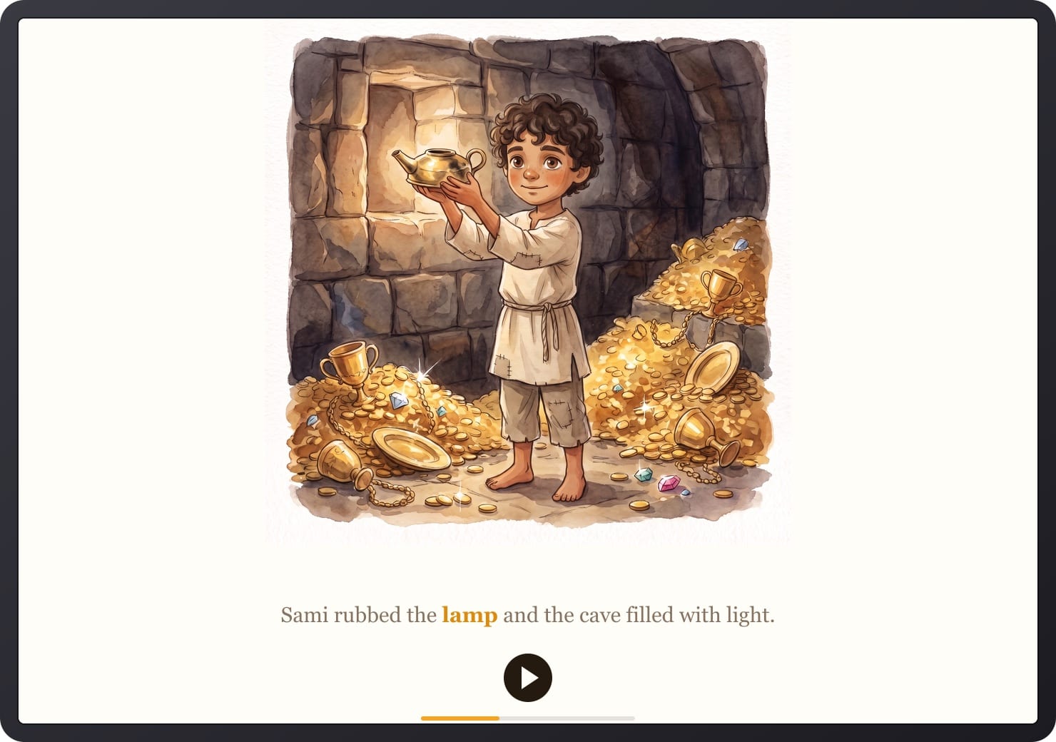 Sami illustrated as the hero of Aladdin